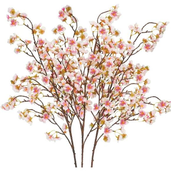 Silk Cherry Blossom Branches, 40.5in Artificial Cherry Blossom Flowers Long Stem - Picture 1 of 6